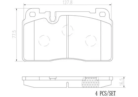 Brake Pad Set, disc brake (P85133N)