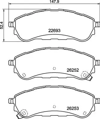 Brake Pad Set, disc brake (P 24 235)