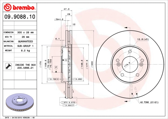 Brake Disc (09.9088.10)