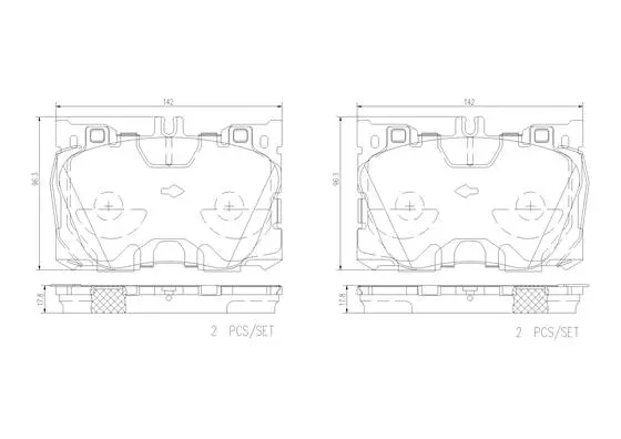 Brake Pad Set, disc brake (P50139N)