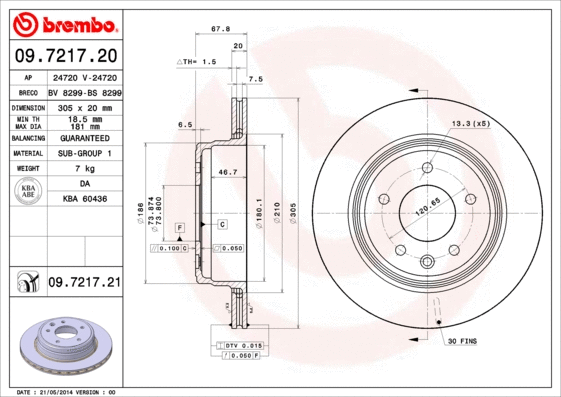 Brake Disc (09.7217.20)