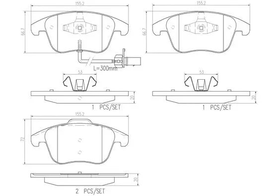 Brake Pad Set, disc brake (P85113N)