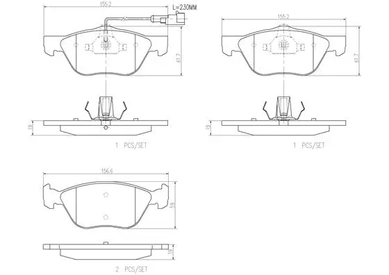 Brake Pad Set, disc brake (P23112N)