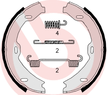 Brake Shoe Set, parking brake (S 50 518)