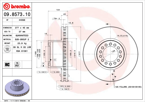Brake Disc (09.8573.10)