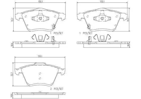 Brake Pad Set, disc brake (P49038N)