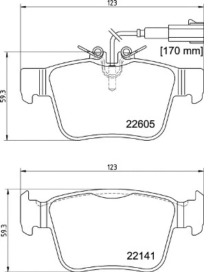 Brake Pad Set, disc brake (P 23 180)