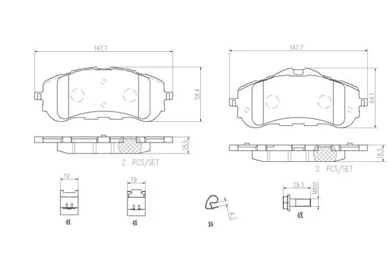 Brake Pad Set, disc brake (P61120N)