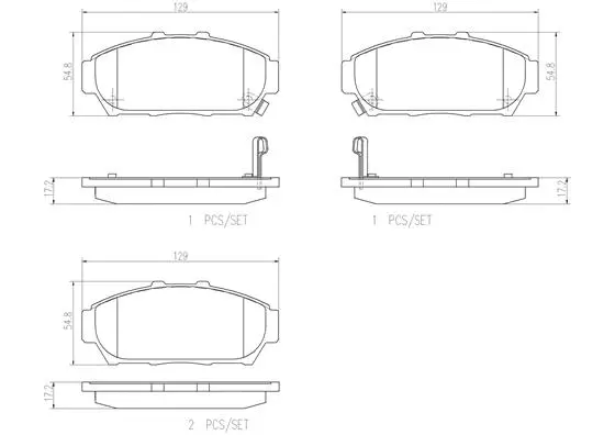 Brake Pad Set, disc brake (P28048N)