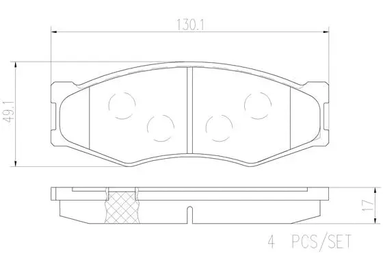 Brake Pad Set, disc brake (P56014N)