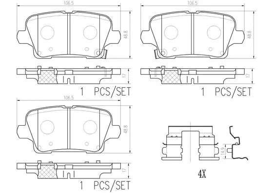 Brake Pad Set, disc brake (P59097N)
