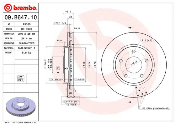 Brake Disc (09.B647.10)