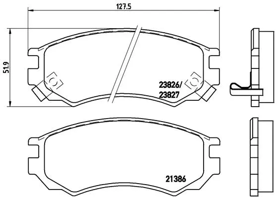Brake Pad Set, disc brake (P 56 055)