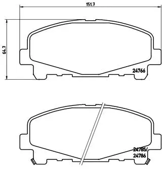Brake Pad Set, disc brake (P 28 043)