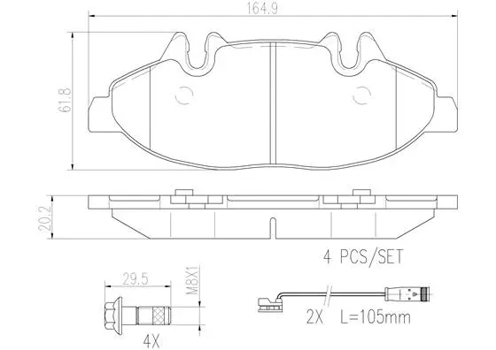 Brake Pad Set, disc brake (P50050N)