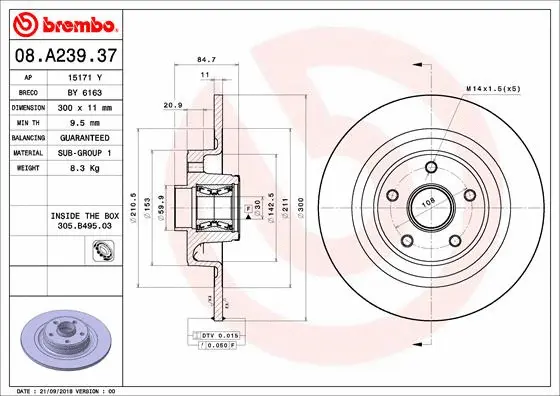 Brake Disc (08.A239.37)