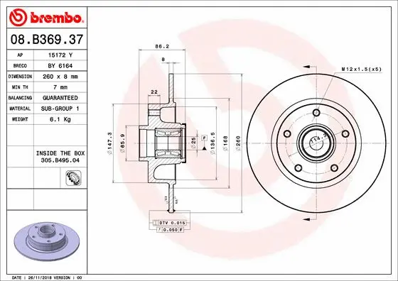 Brake Disc (08.B369.37)