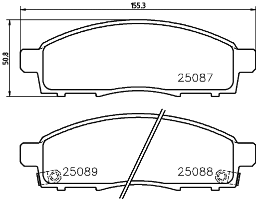 Brake Pad Set, disc brake (P 54 055)