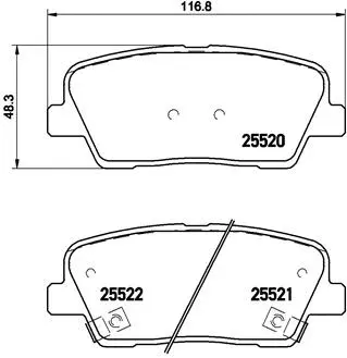 Brake Pad Set, disc brake (P 30 063)
