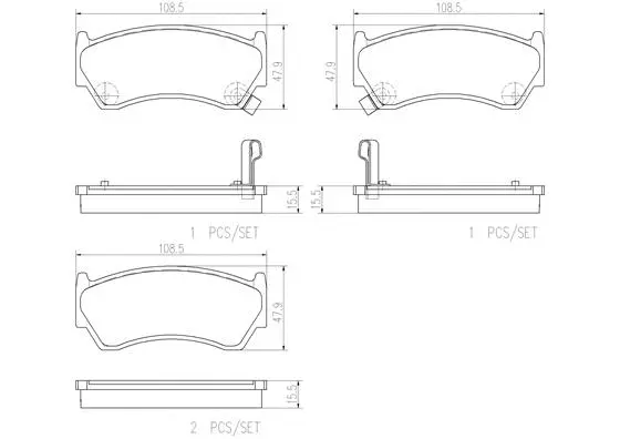 Brake Pad Set, disc brake (P56033N)