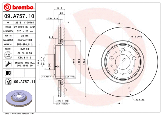 Brake Disc (09.A757.10)