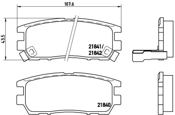 Brake Pad Set, disc brake (P 54 018)