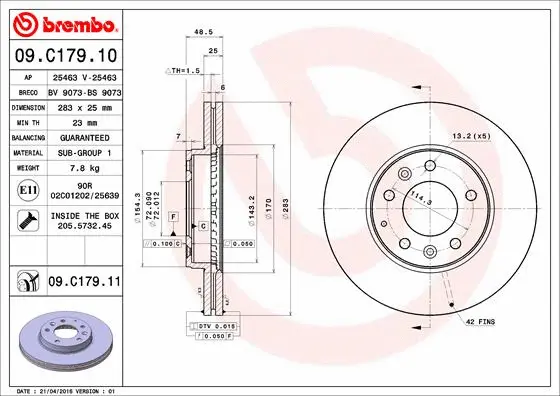 Brake Disc (09.C179.11)