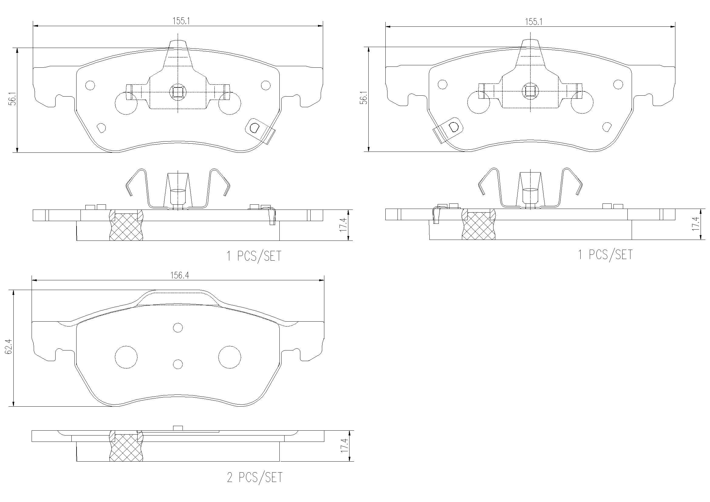Brake Pad Set, disc brake (P 51 003)