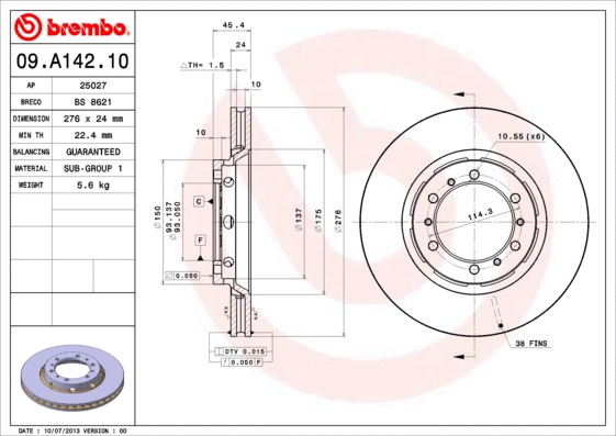Brake Disc (09.A142.10)