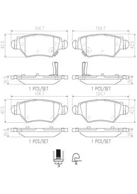 Brake Pad Set, disc brake (P59031N)