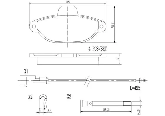 Brake Pad Set, disc brake (P23060N)