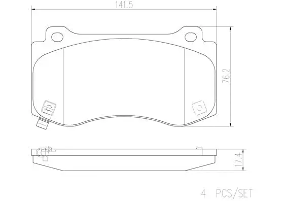 Brake Pad Set, disc brake (P11023N)