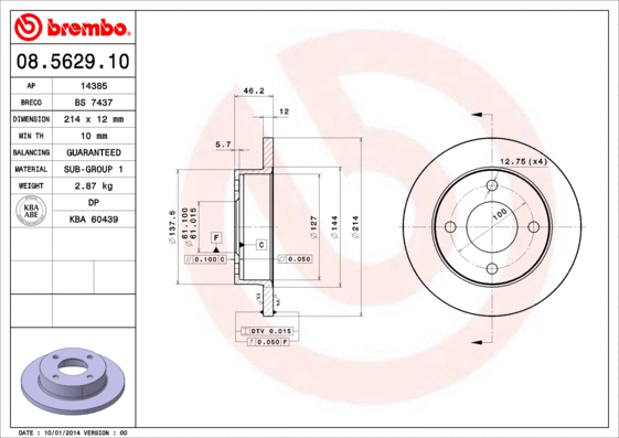 Brake Disc (08.5629.10)