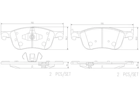 Brake Pad Set, disc brake (P24210N)