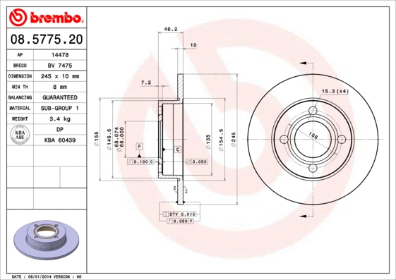 Brake Disc (08.5775.20)