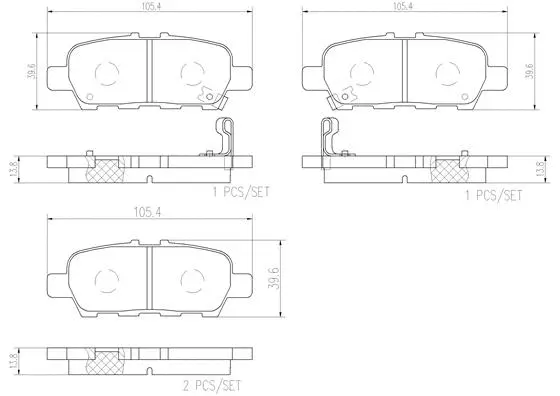 Brake Pad Set, disc brake (P56087N)