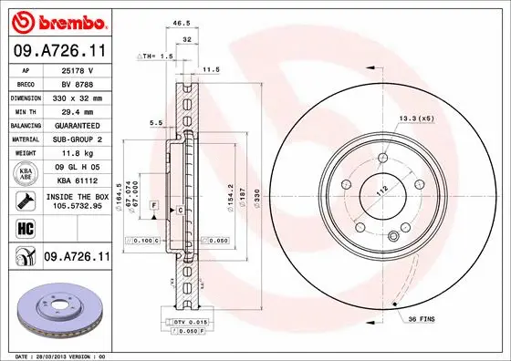 Brake Disc (09.A726.11)