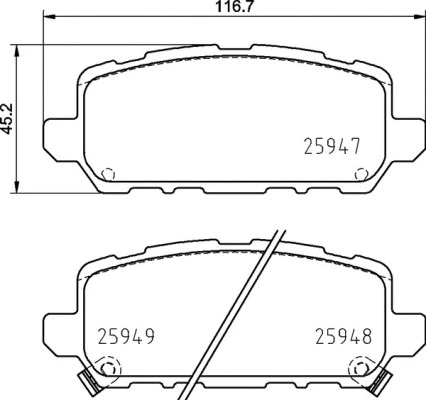 Brake Pad Set, disc brake (P 28 090)