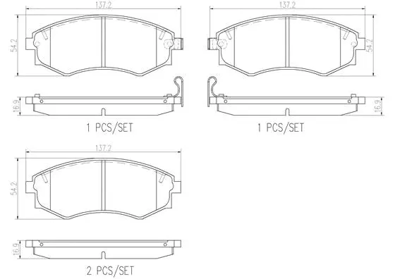Brake Pad Set, disc brake (P30075N)