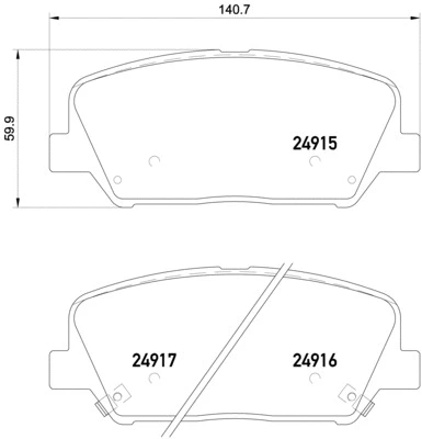 Brake Pad Set, disc brake (P 30 065)