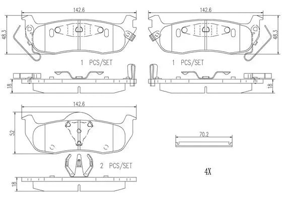 Brake Pad Set, disc brake (P56074N)