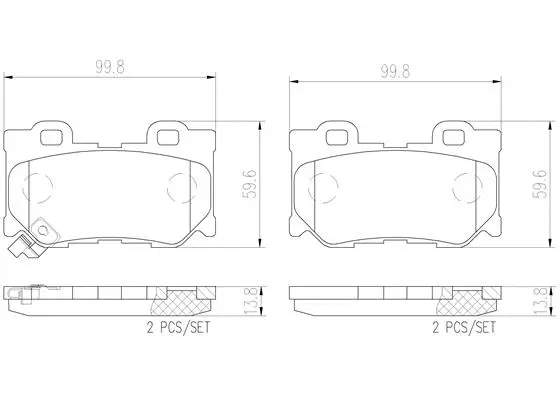 Brake Pad Set, disc brake (P56095N)