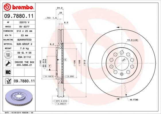 Brake Disc (09.7880.11)