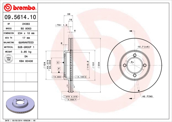 Brake Disc (09.5614.10)