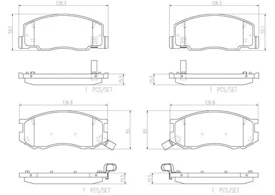 Brake Pad Set, disc brake (P83093N)