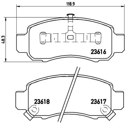 Brake Pad Set, disc brake (P28033N)