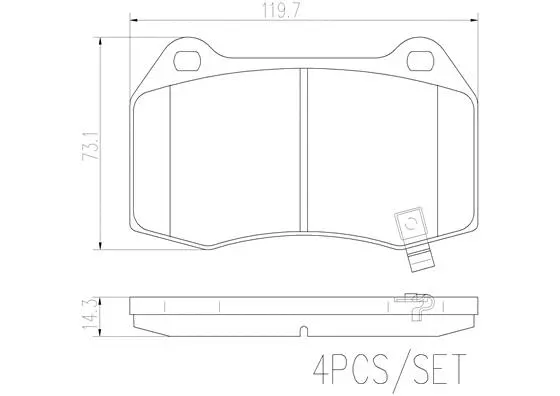 Brake Pad Set, disc brake (P09003N)