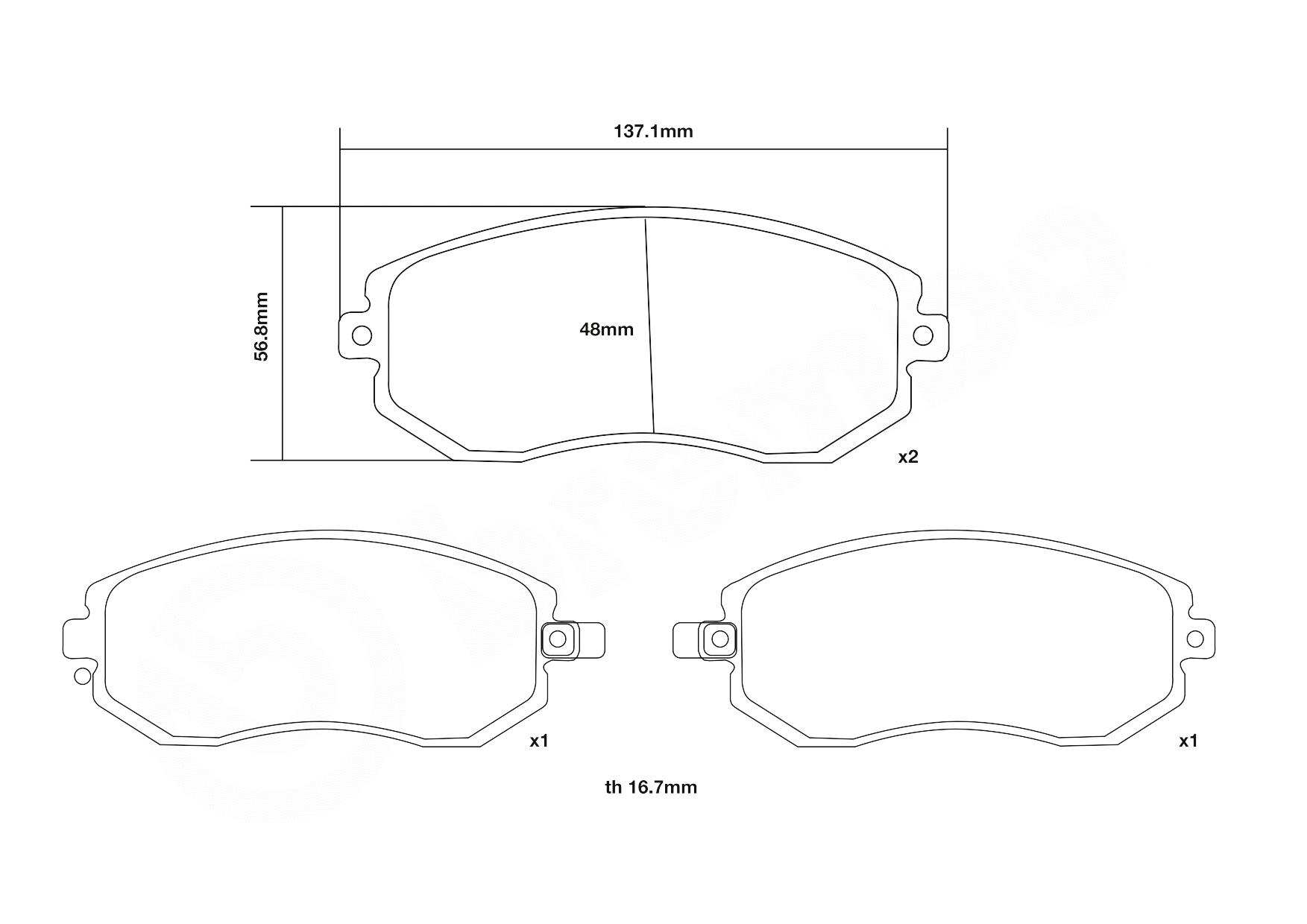 High Performance Brake Pad Set