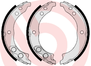 Brake Shoe Set, parking brake (S 61 541)