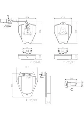 Brake Pad Set, disc brake (P85096N)